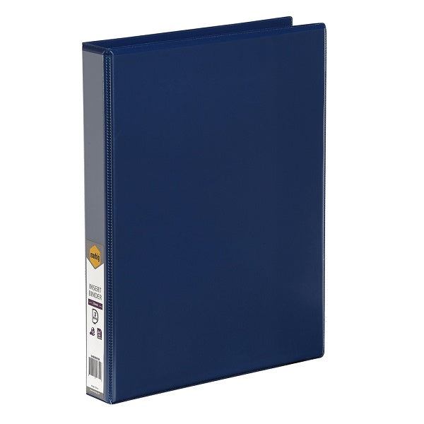 Binder Insert Marbig A4 Clearview 3 D-RING 25mm Blue