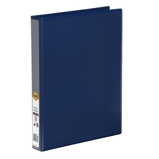 Binder Insert Marbig A4 Clearview 3 D-RING 25mm Blue