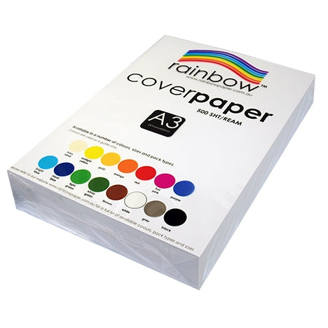 RAINBOW COVER PAPER A3-White-500 Sheet