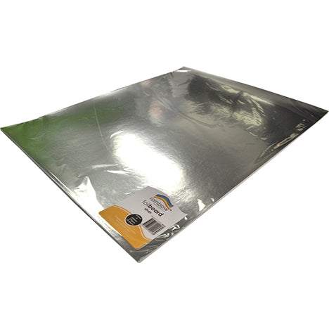 RAINBOW Foil Board Silver 510mm X 640mm 20 Sheets