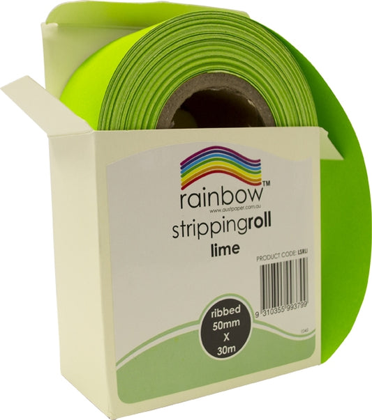 RAINBOW Stripping Roll Ribbed  50mm X 30m LIME