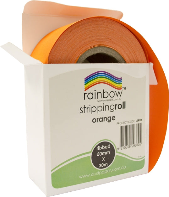 RAINBOW Stripping Roll Ribbed  50mm X 30m ORANGE