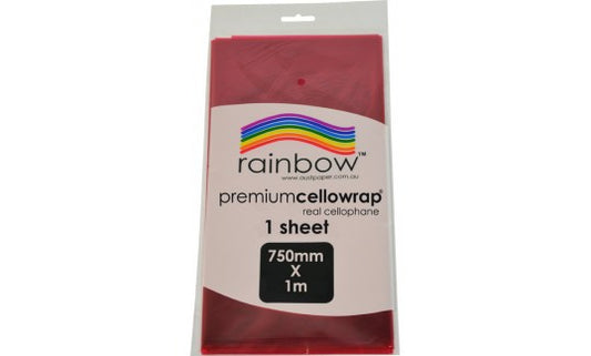 RAINBOW CELLOPHANE 500mm X 750mm 12 Sheets (Pink)