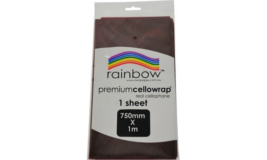 RAINBOW CELLOPHANE 500mm X 750mm 12 Sheets (Red)