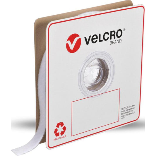 Velcro Roll-Hooks 25mm x 25m White