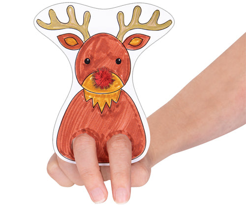 Cardboard Christmas Finger Puppets 30s