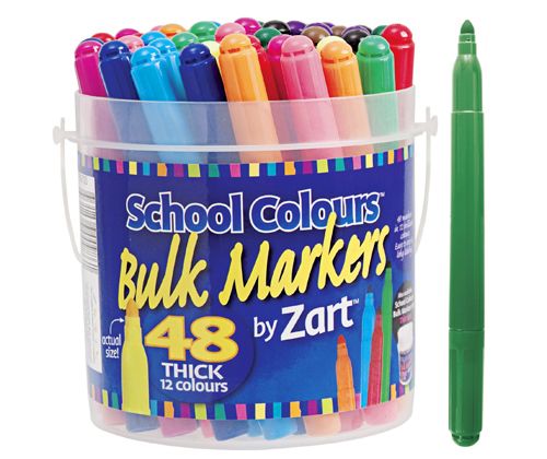 Zart-School Colours Thick Markers 48’s