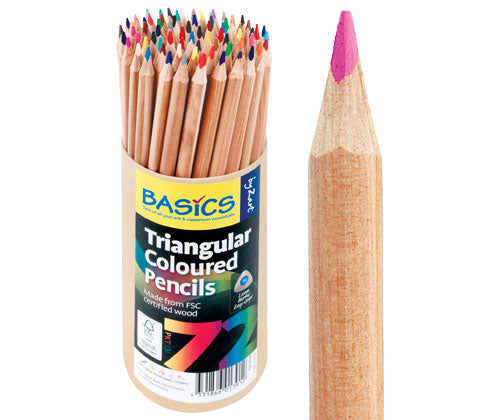 Basics Triangular Colour Pencils 72’s