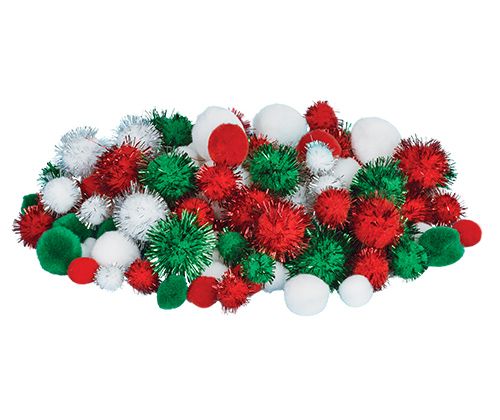 Pom Poms Christmas Asst 300’s