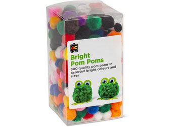 EC Pom Poms-Assorted Colours-300pk