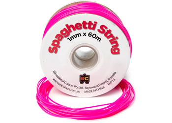 Spaghetti String 60m - Fluoro Pink