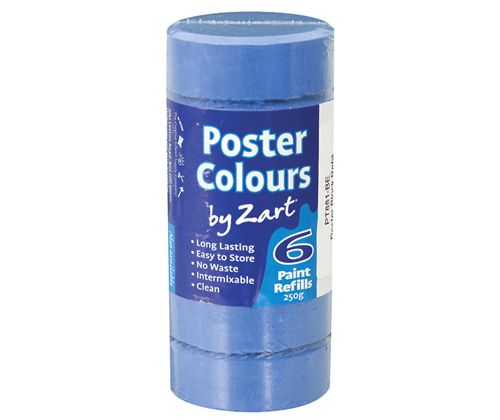 Poster Colours Paint Bocks Thick Set - Refill 6’s Cobalt Blue