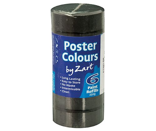 Poster Colours Paint Bocks Thick Set - Refill 6’s Black