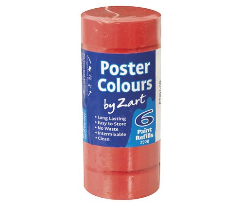 Poster Colours Paint Bocks Thick Set - Refill 6’s Crimson