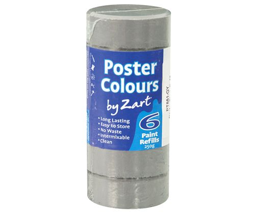 Poster Colours Paint Bocks Thick Set - Refill 6’s Grey