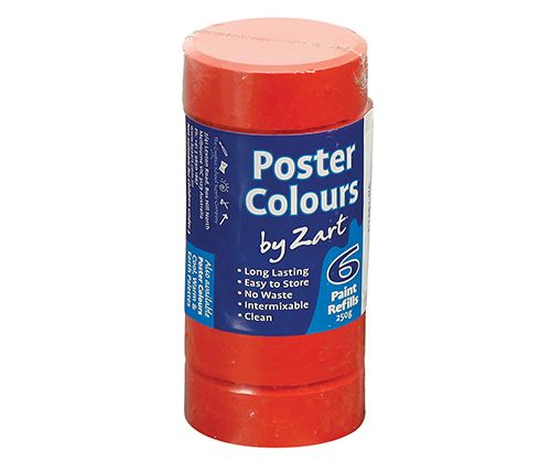 Poster Colours Paint Bocks Thick Set - Refill 6’s Red