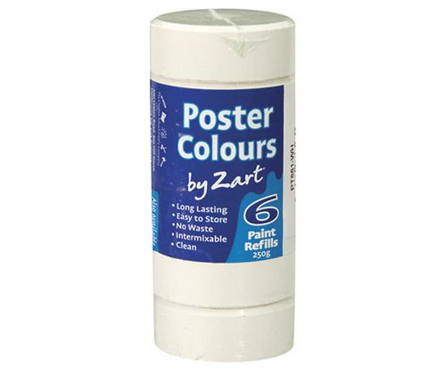 Poster Colours Paint Bocks Thick Set - Refill 6’s White