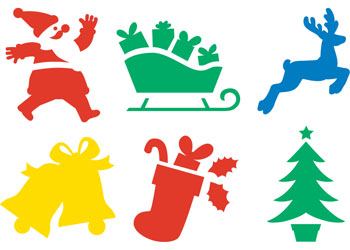 EC-Christmas Stencils set of 6