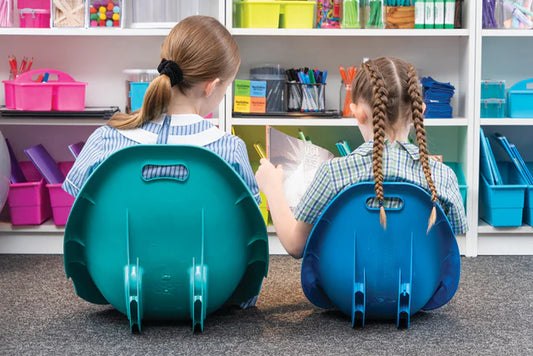 School Floor Chair Set of 4 Blue