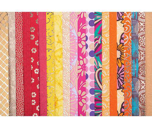 Handmade Pattern Paper A4 Pack of 20 Warm