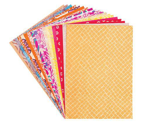 Handmade Pattern Paper A4 Pack of 20 Warm