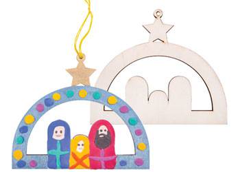 Wooden Nativity Hanger Pack of 12