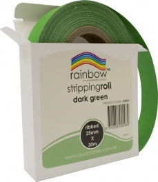 RAINBOW Stripping Roll Ribbed 25mm X 30m Assorted colours