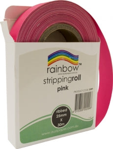RAINBOW Stripping Roll Ribbed 25mm X 30m Assorted colours