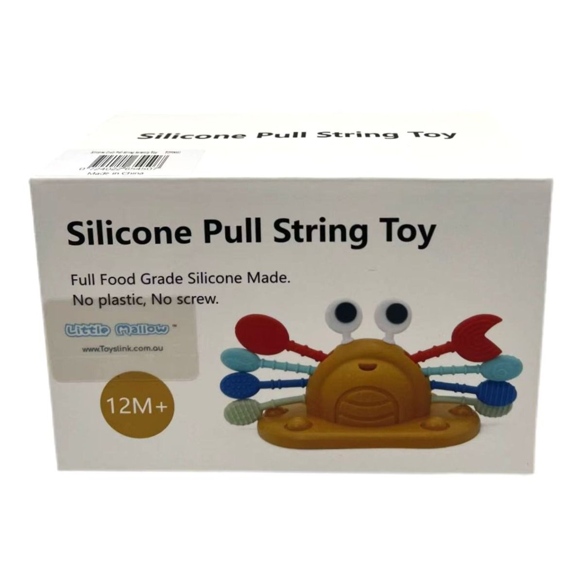 Silicone Crab Pull String Sensory Toy