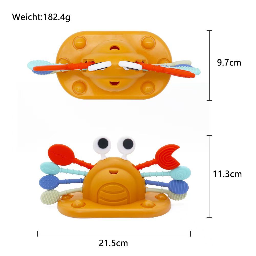 Silicone Crab Pull String Sensory Toy