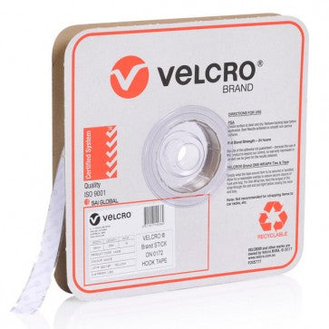 Velcro Roll-Hooks 19mm X 25m White