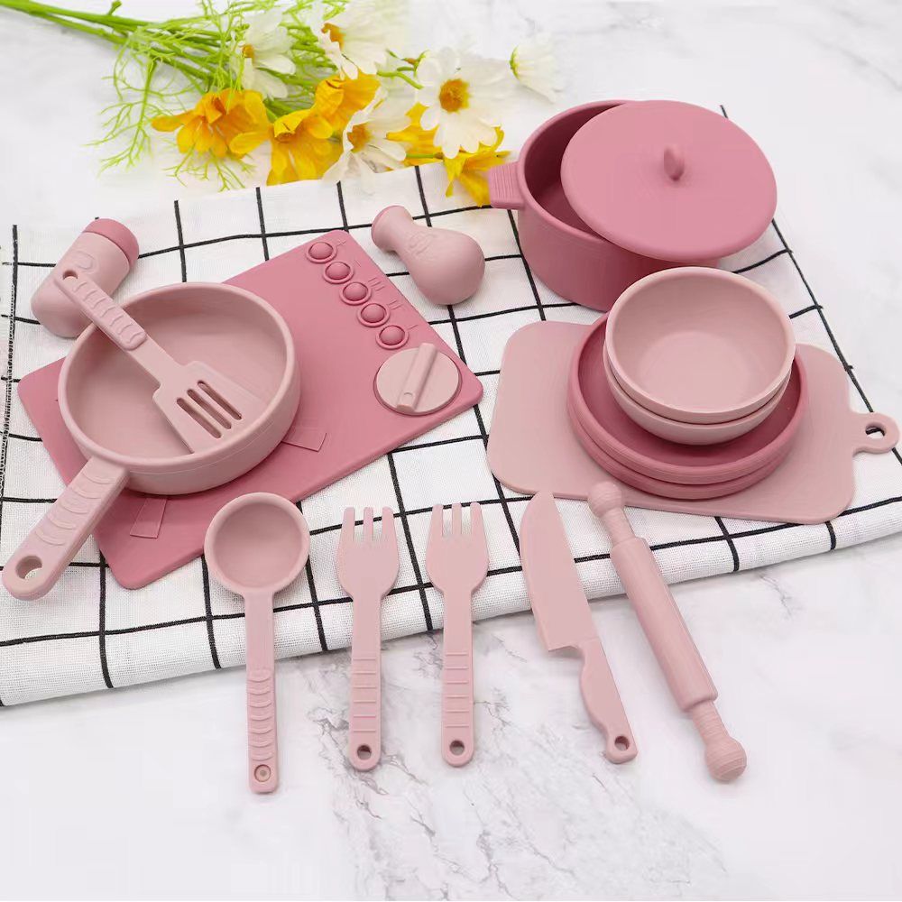 Pink Silicone Cookware Set