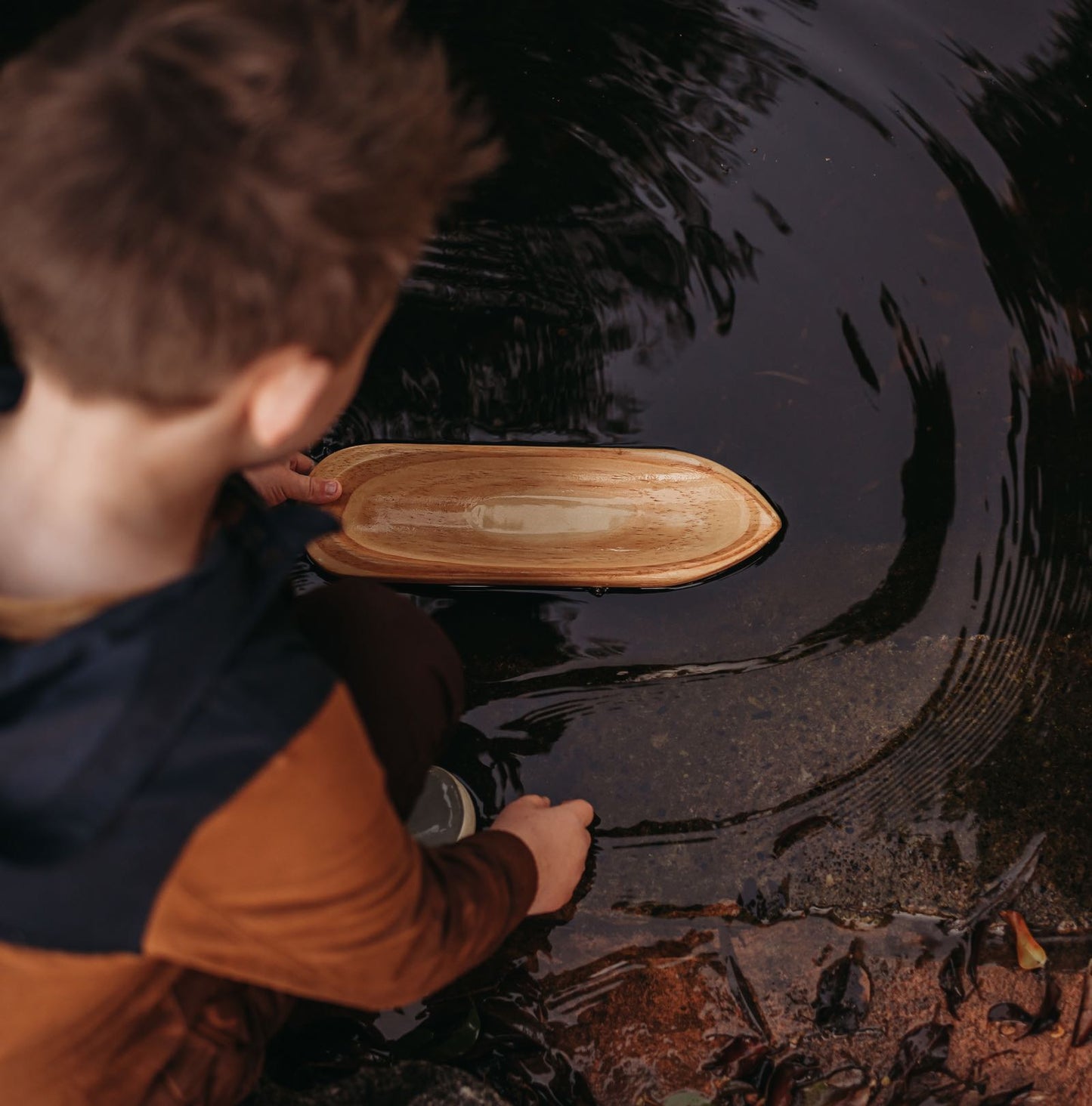 Explore Nook-Wooden Toy Boat Canoe