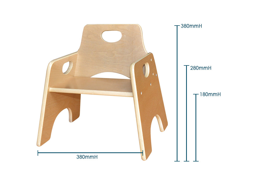 Billy Kidz Stackable Wooden Toddler Chair - 20cmH