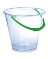 Plasto Large Transparent Bucket, 17.5 cmH
