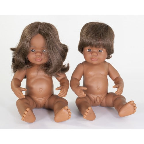 Miniland Doll - Anatomically Correct Baby, Australian Aboriginal Girl, 38 cm