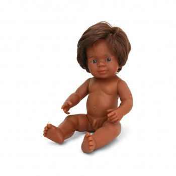 Miniland Doll - Anatomically Correct Baby, Australian Aboriginal Boy, 38 cm