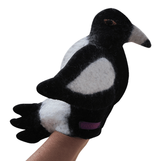 Papoose Hand Puppet Magpie