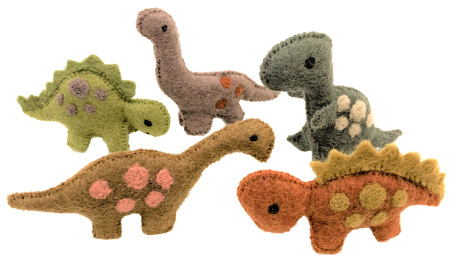 Papoose Dinosaurs Natural/5pc