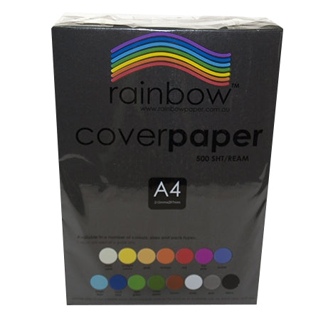 RAINBOW Cover Paper A4 Black 500pk