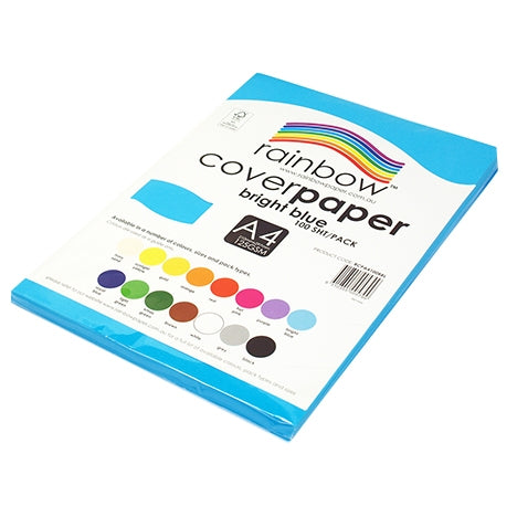 RAINBOW Cover Paper Bright Blue A4 100pk